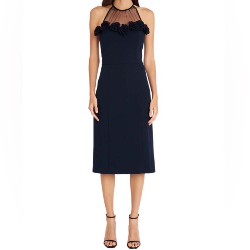 Maggy London Navy Midi Dress NWOT